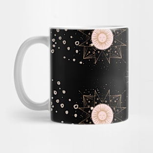 Celestial pattern in gold and pink Mug